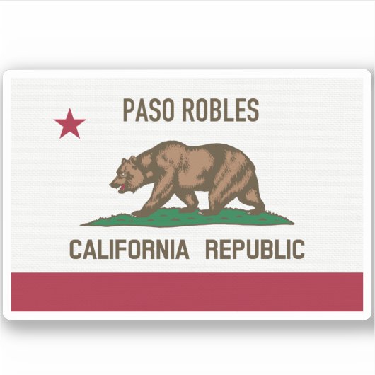 Paso Robles CA Sticker (Voorkant)