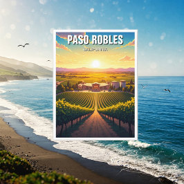 Paso Robles California Central Coast Briefkaart