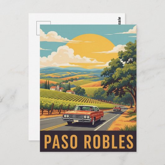  Paso Robles California Central Coast Briefkaart (Voorkant / Achterkant)