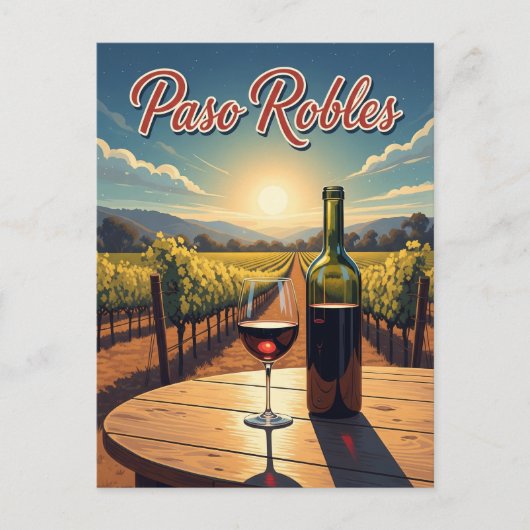 Paso Robles California Central Coast Briefkaart (Voorkant)