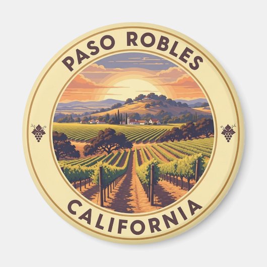 Paso Robles California Central Coast Magneet (Voorkant)