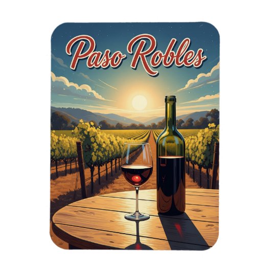 Paso Robles California Central Coast Magneet (Verticaal)
