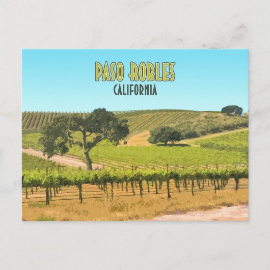 Paso Robles California Vineyard  Briefkaart (Voorkant)
