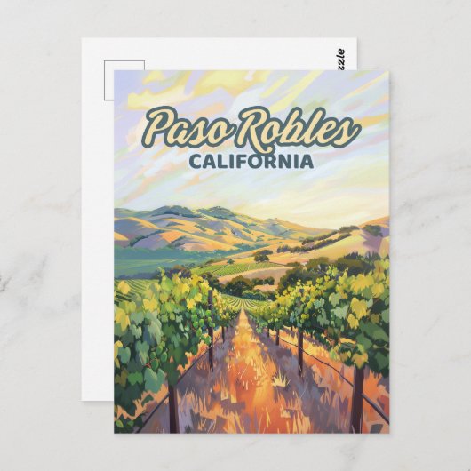 Paso Robles California Vineyard Central Coast Briefkaart (Voorkant / Achterkant)