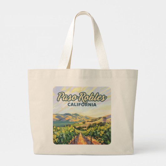 Paso Robles California Vineyard Central Coast Grote Tote Bag (Achterkant)