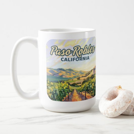 Paso Robles California Vineyard Central Coast Koffiemok (Met donut)