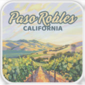 Paso Robles California Vineyard Central Coast Sticker (Voorkant)