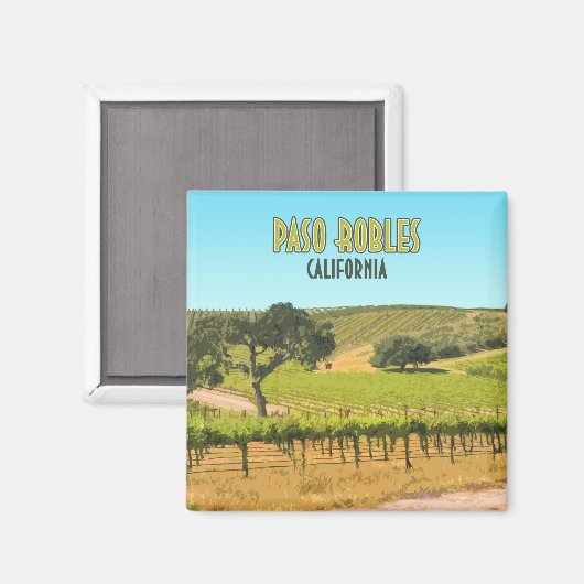 Paso Robles California Vineyard  Magneet (Voorkant / Achterkant)