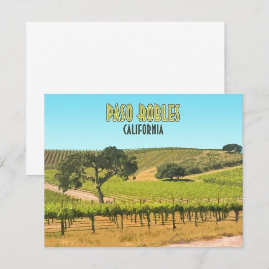 Paso Robles California Vineyard  platte Kaart (Voorkant / Achterkant)