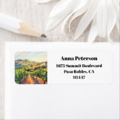 Paso Robles California Vineyard Retouradres Etiket (Insitu)