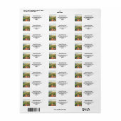 Paso Robles California Vineyard Retouradres Etiket (Full Sheet)
