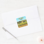Paso Robles California Vineyard  Vierkante Sticker (Envelop)