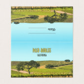 Paso Robles California Vineyards Retro Table Kaart (Buitenkant ongevouwen)