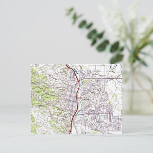 Paso Robles, Californië Kaart (Staand voorkant)