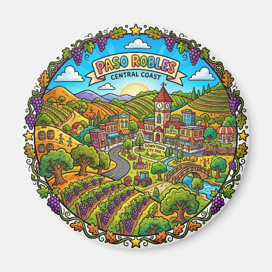 Paso Robles Californië Magneet (Voorkant)