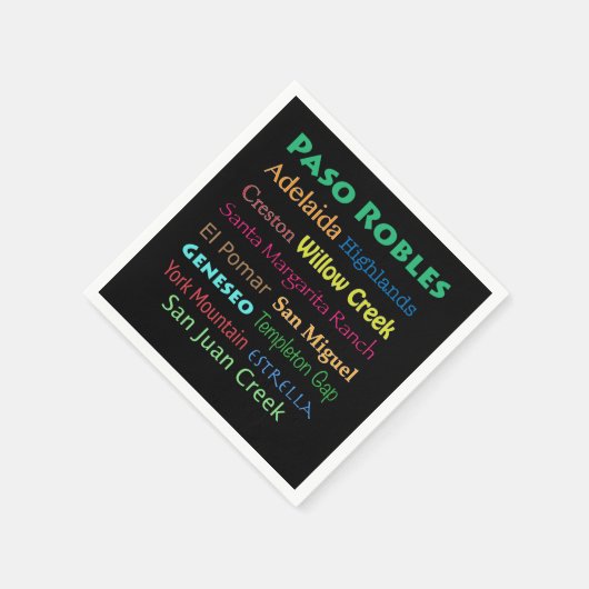 Paso Robles Kleurrijke wijnservetten Servet (Hoek)