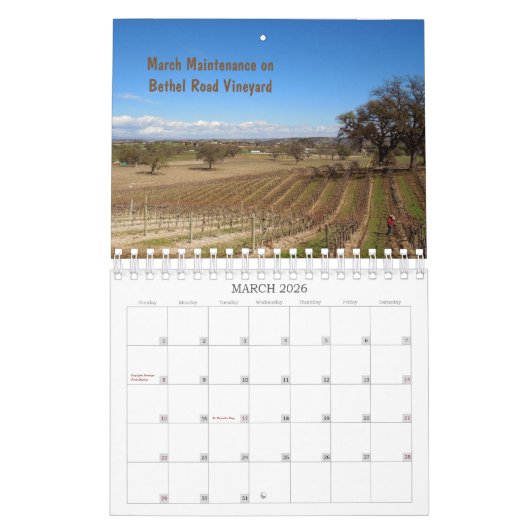 Paso Robles, Templeton Wine Country Scenes 2019 Kalender (Mar 2026)