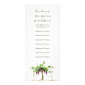 Paso Robles Vineyard Wedding Ceremony Program Reclamekaart (Voorkant)