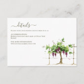 Paso Robles Vineyard Winery Wedding Enclosure Kaar Informatiekaartje (Voorkant)