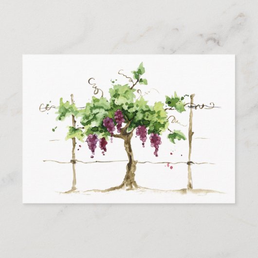 Paso Robles Vineyard Winery Wedding Enclosure Kaar Informatiekaartje (Achterkant)