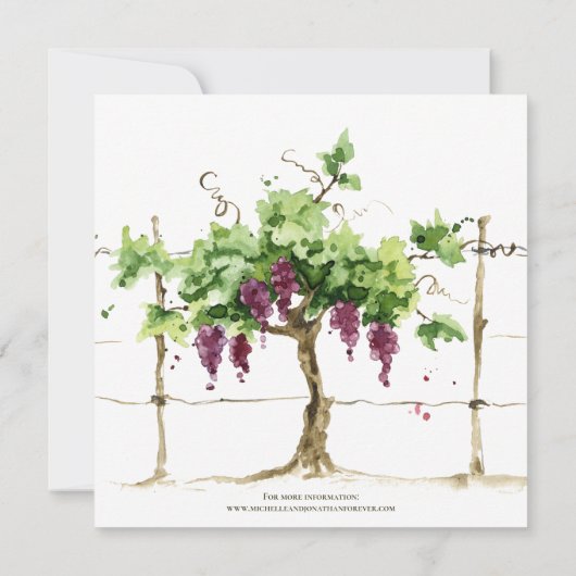 Paso Robles Vineyard Winery Wedding Kaart (Achterkant)