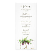 Paso Robles Vineyard Winery Wedding Reception Menu (Voorkant)