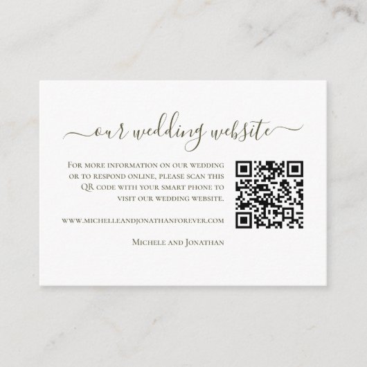 Paso Robles Vineyard Winery Wedding RSVP QR Code Informatiekaartje (Voorkant)