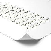 Paso Robles Vineyard Winery Wedding Seating Chart Poster (Hoek)