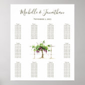 Paso Robles Vineyard Winery Wedding Seating Chart Poster (Voorkant)