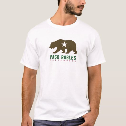 Paso Robles Winery California Wine Lovers Flag T-shirt (Voorkant)