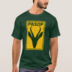 Pasop Springbok Warning Sign South Africa Rugby T-shirt
