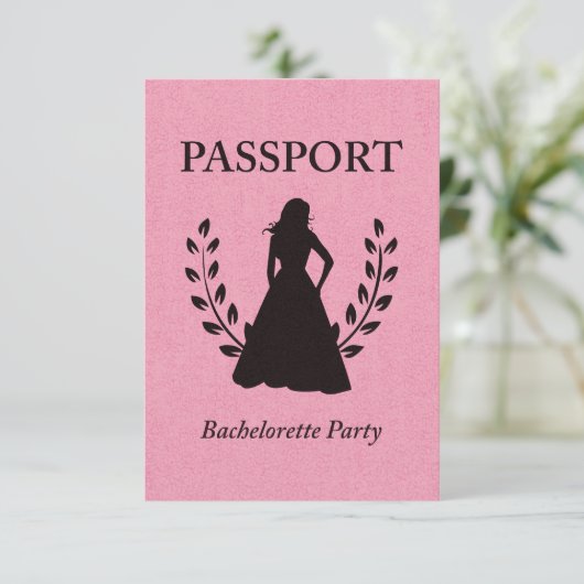paspoort bachelorette kaart (Staand voorkant)