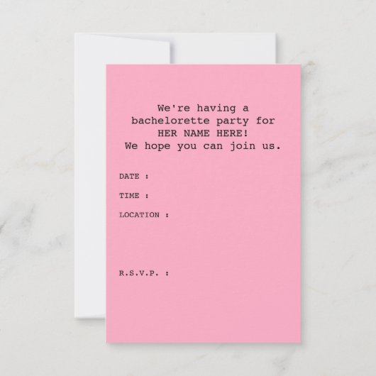 paspoort bachelorette kaart (Achterkant)