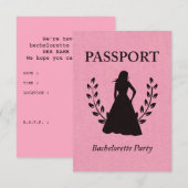 paspoort bachelorette kaart (Voorkant / Achterkant)