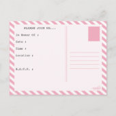 paspoort bachelorette uitnodiging briefkaart (Achterkant)