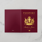 Paspoort Bestemming Bruiloft echte Folie uitnodigi Folie Wenskaart (Buiten Laag)