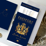 Paspoort Bestemming Bruiloft Faux gouden uitnodigi<br><div class="desc">Bestemming Bruiloft Paspoort Uitnodiging faux Gold Foil,  perfect voor een bestemming bruiloft thema,  Reizen Thema bruiloft uitnodiging. Om de logo van een land of andere veranderingen te zetten,  neem dan contact met mij op.</div>