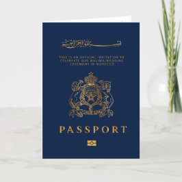 Paspoort Bestemming Bruiloft Faux gouden uitnodigi