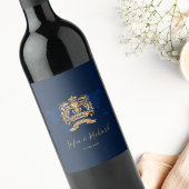 Paspoort Bestemming Bruiloft Gouden Marine Kaart C Wijn Etiket