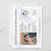 Paspoort Bestemming Bruiloft Palm Kompas Monogram Kaart (Achterkant)