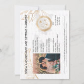 Paspoort bestemming bruiloft Palm Plane Monogram Kaart (Achterkant)