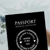 Paspoort Bestemming Huwelijk rode uitnodiging