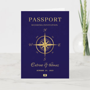 Paspoort Bestemming Kompas Bruiloft