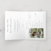 Paspoort bestemming Sage Gold bruiloft uitnodiging (Binnenlaag)