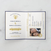 Paspoort Bestemming Trouwdag Monogram Navyblauw (Binnen)