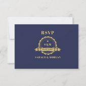 Paspoort Bestemming Trouwdag Monogram QR-Code RSVP Kaartje (Voorkant)