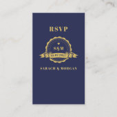 Paspoort Bestemming Trouwdag Monogram RSVP QR-Code Informatiekaartje (Voorkant)
