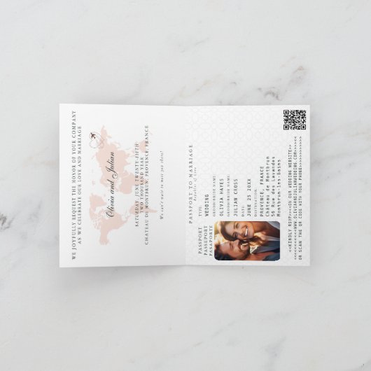 Paspoort Boho Arch Terracotta bestemming bruiloft (Binnen)