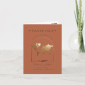 Paspoort Boho Boog Terracotta Trouwreis Bestemming (Voorkant)