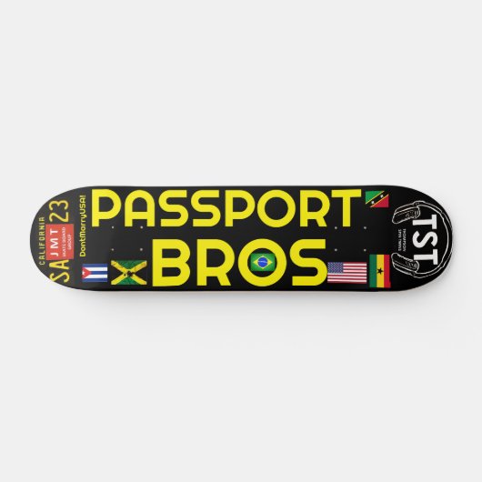 PASPOORT BROS 7 3/4-inch skateboard deck (Horizontaal)